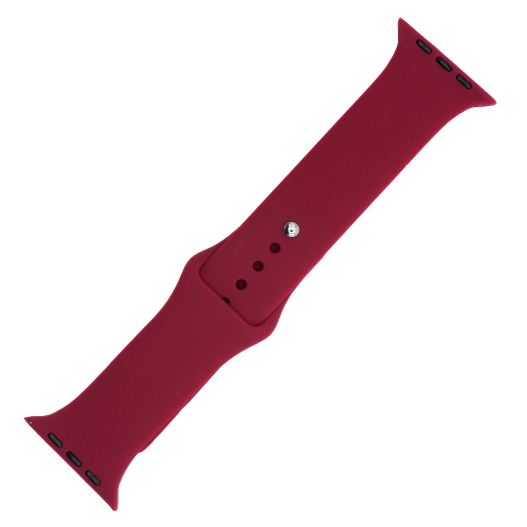 BluShark Two-Piece Strap Small Apple Watch (38/40/41mm) / Short Apple Band Silicone Solid - Apple Red
