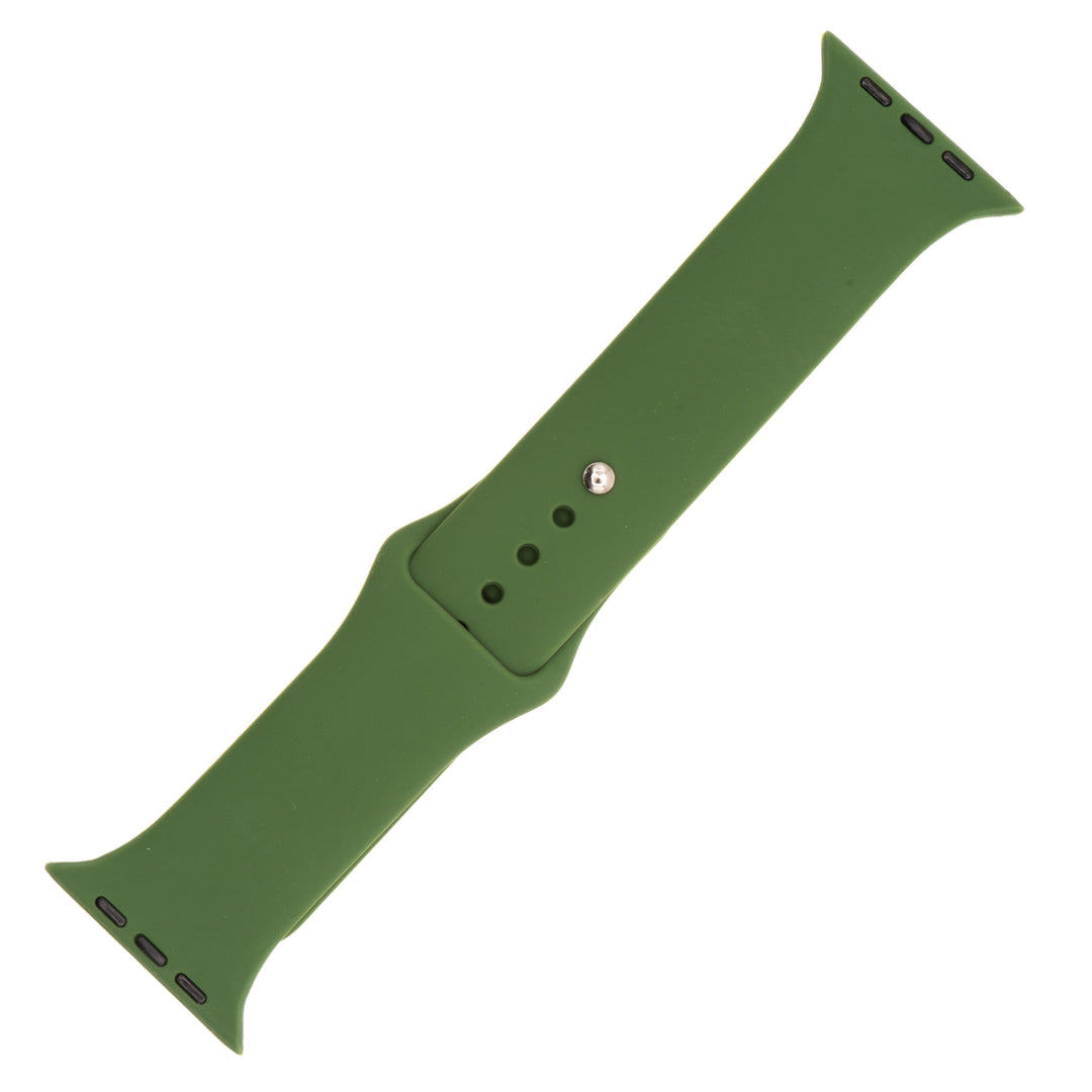 BluShark Two-Piece Strap Small Apple Watch (38/40/41mm) / Short Apple Band Silicone Solid - Evergreen