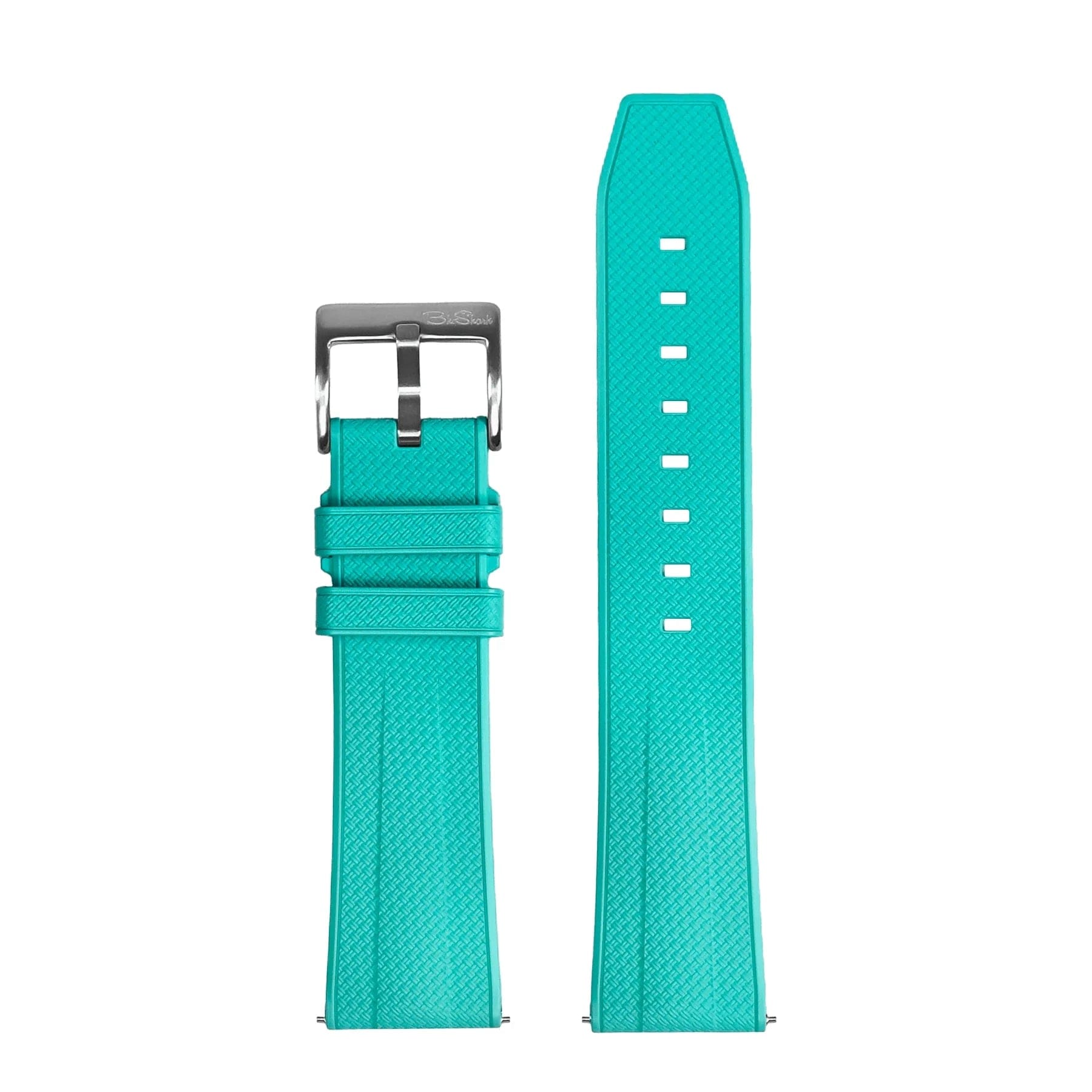 Shark Skin Rubber Watch Strap - Turquoise – BluShark Straps