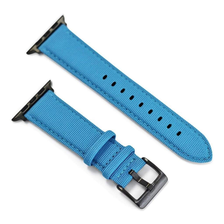 BluShark Apple Small Apple Watch / Space Gray / Blue Apple Watch Band - Cordura - Deep Sky Blue
