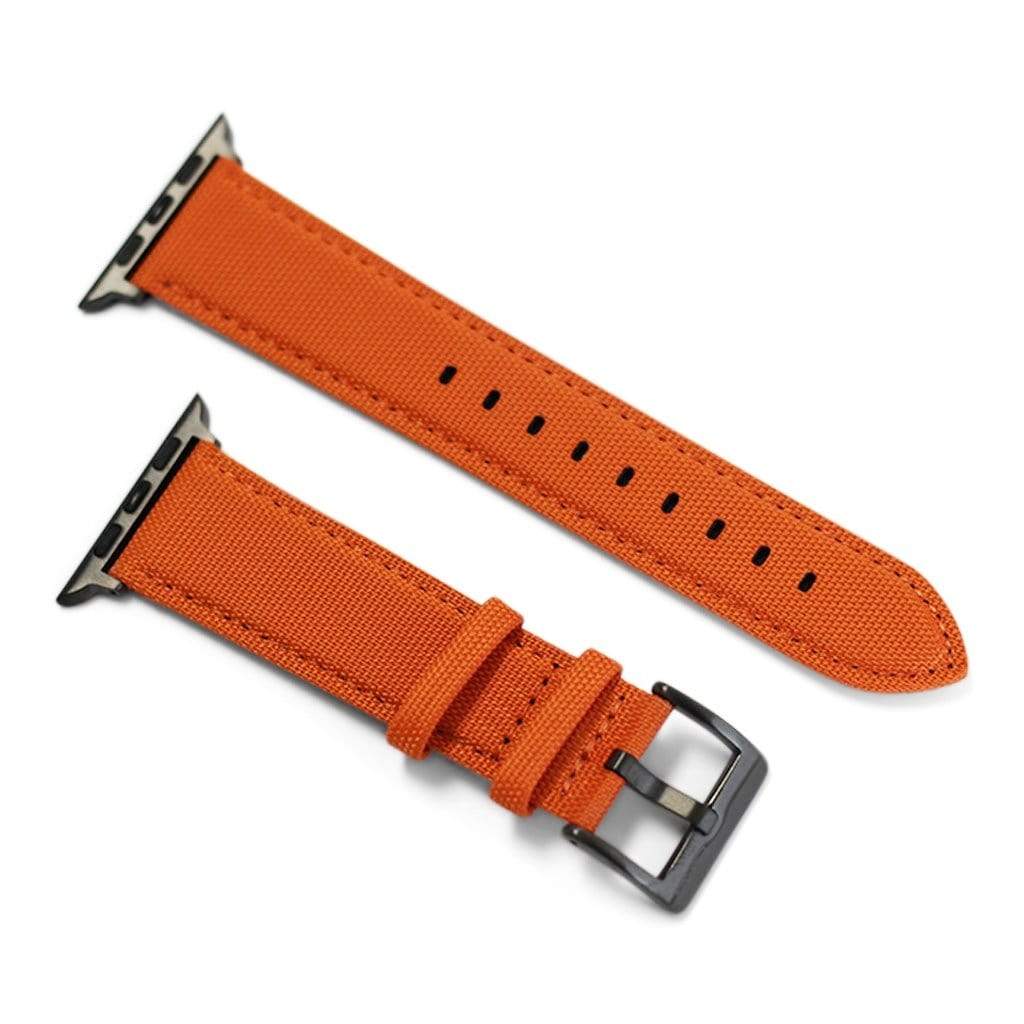 BluShark Apple Small Apple Watch (38/40mm) / Space Gray / Orange Apple Watch Band - Cordura - Orange