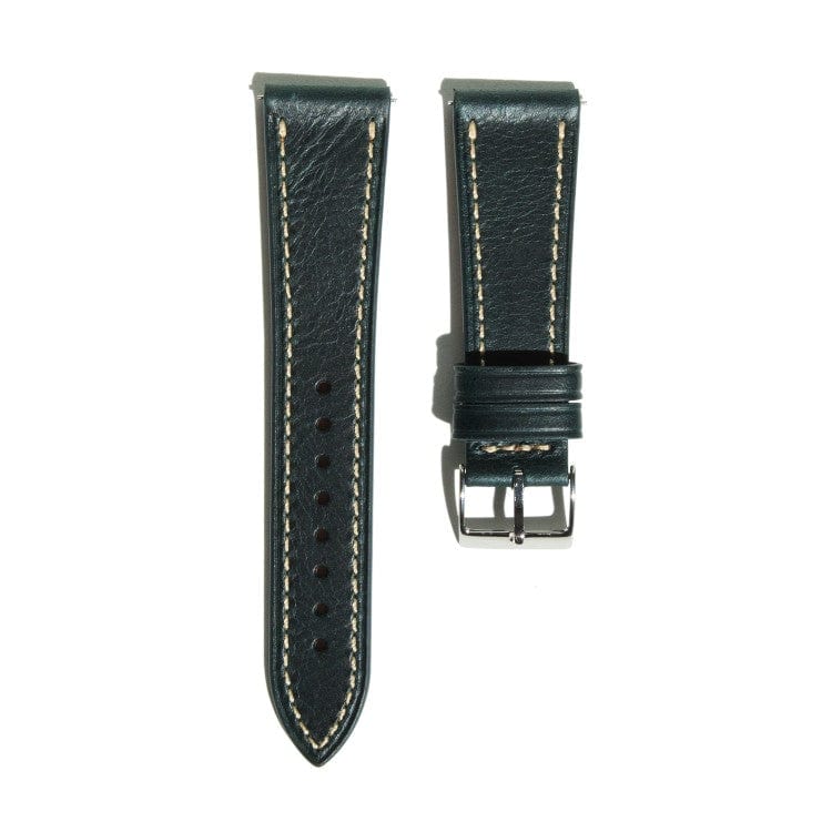 BluShark Leather Kwik Change -  Prussian Blue Tapered Watch Band
