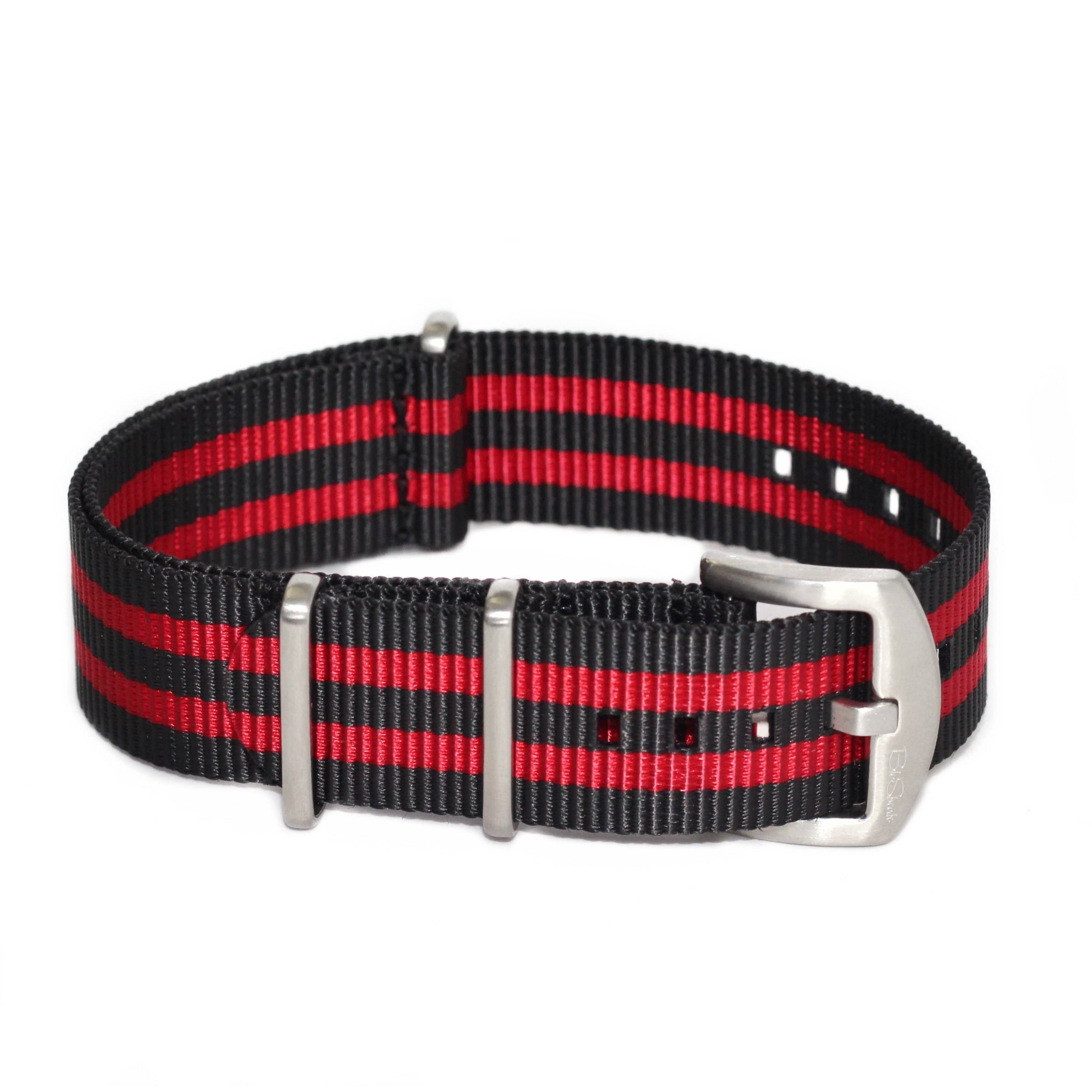 Black/Red Striped Strap