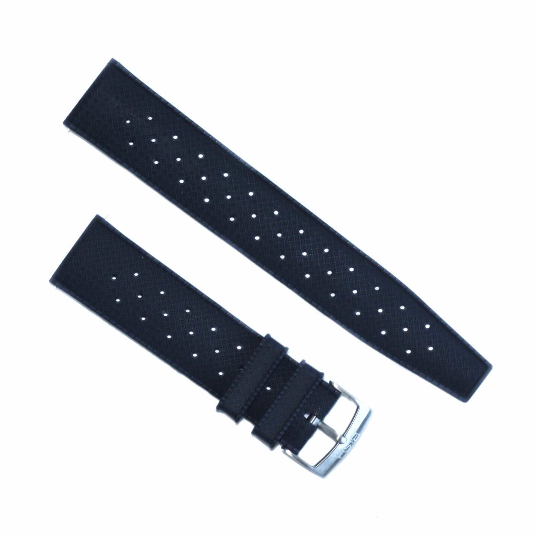 BluShark Tropical Style Rubber Watch Strap - Black