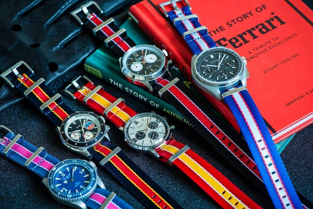 Watch Straps That Race Ahead: The AlphaPremier & Alpha2 Racing Stripe Collection - BluShark Straps