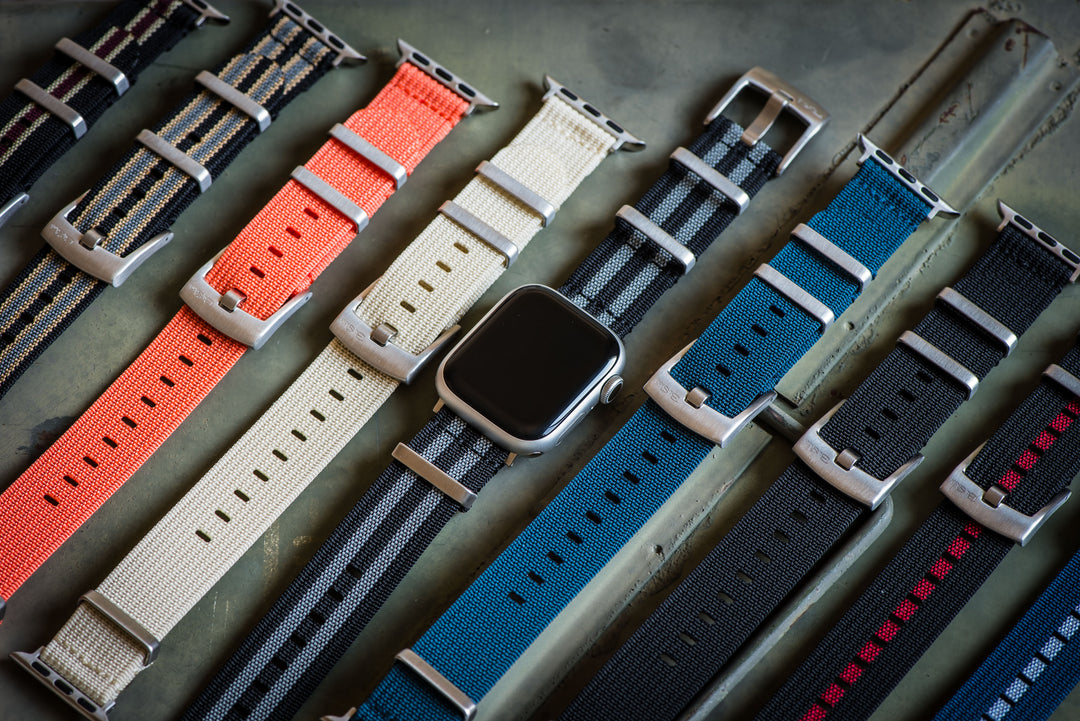 Ribbed Mako FN Apple Watch Band Nylon Military Style