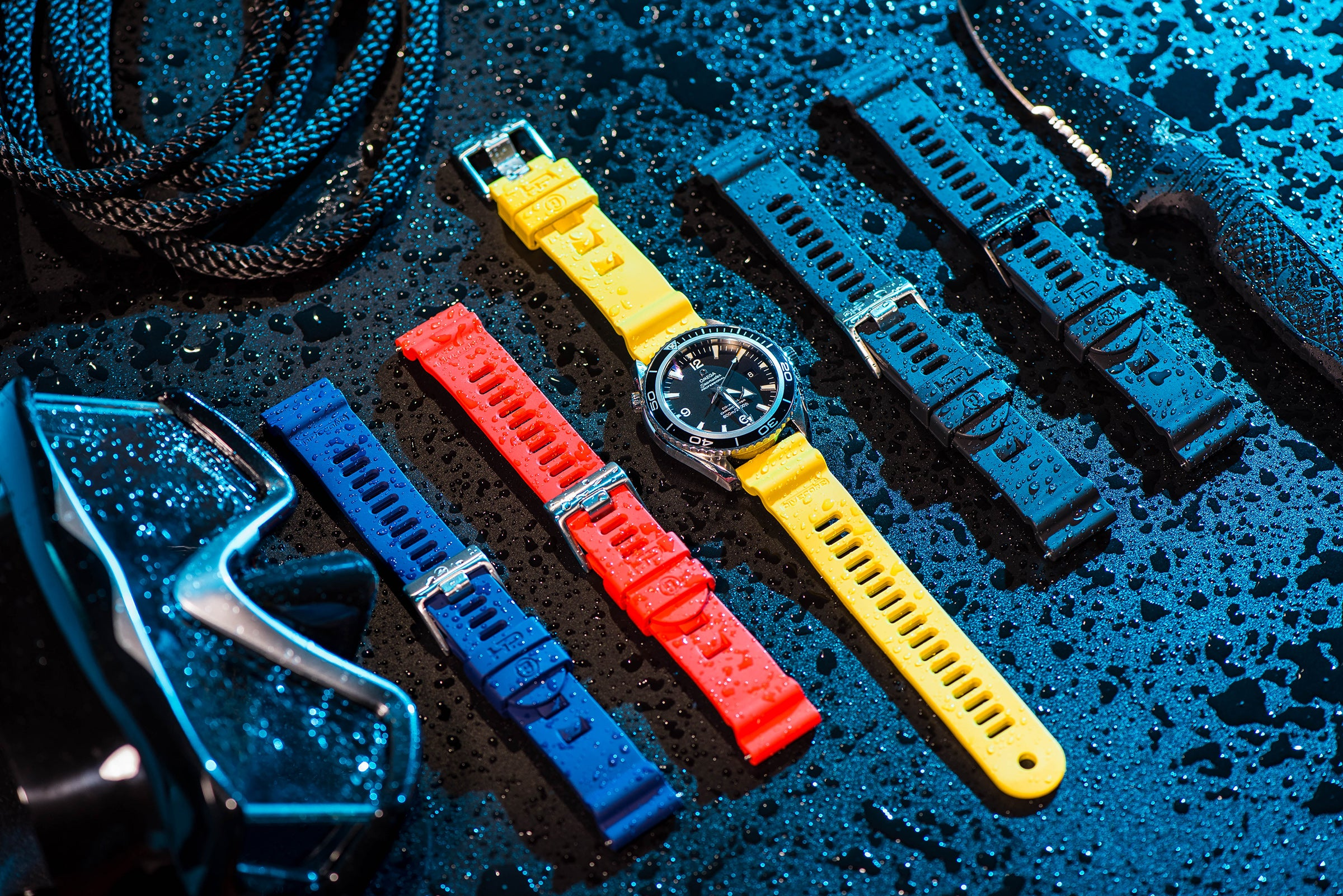 Divecore FKM Rubber Watch Straps - Waterproof Diver Watch Straps