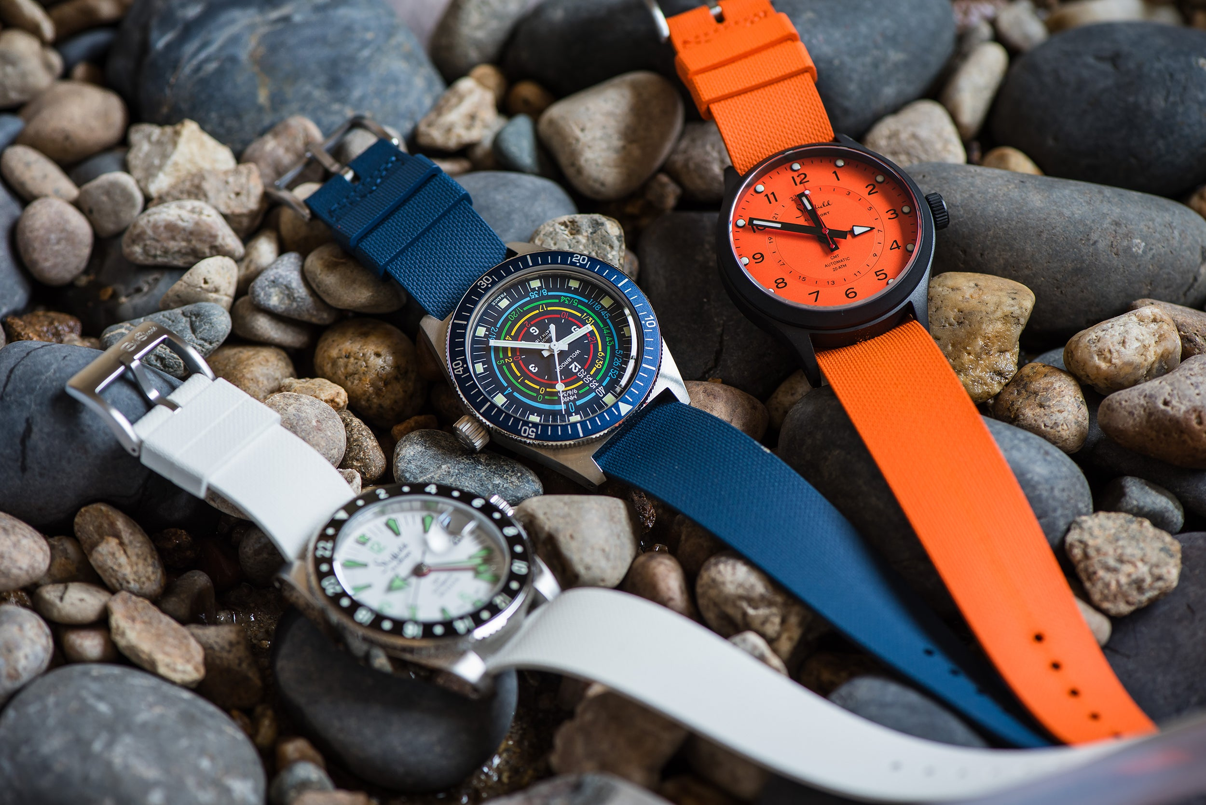 BluShark Straps Single-Pass Pass-Through FKM Rubber Watch Straps_