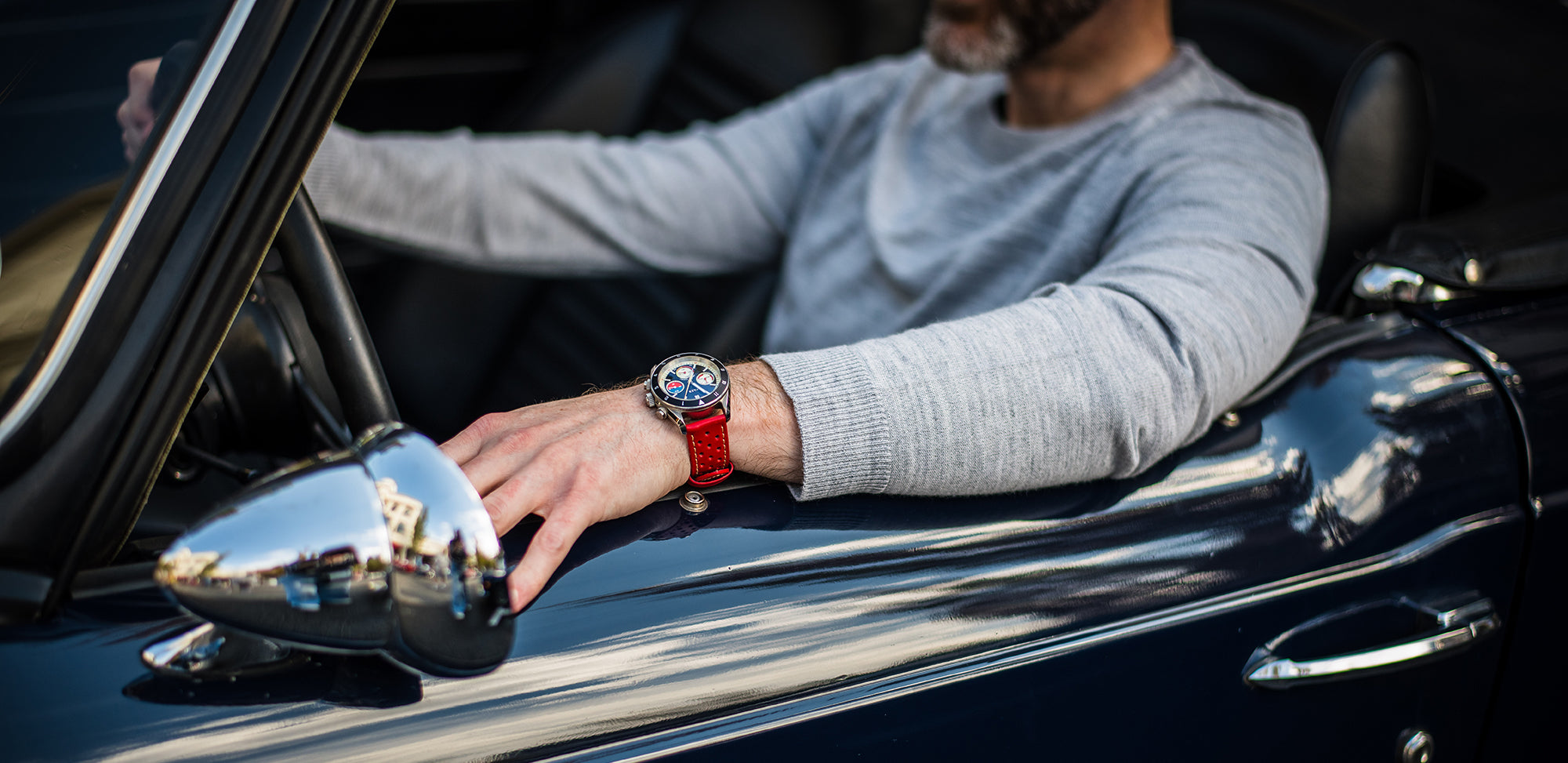 Leather Sport Grip Watch Straps by BluShark Straps 20mm 22mm Quick Release