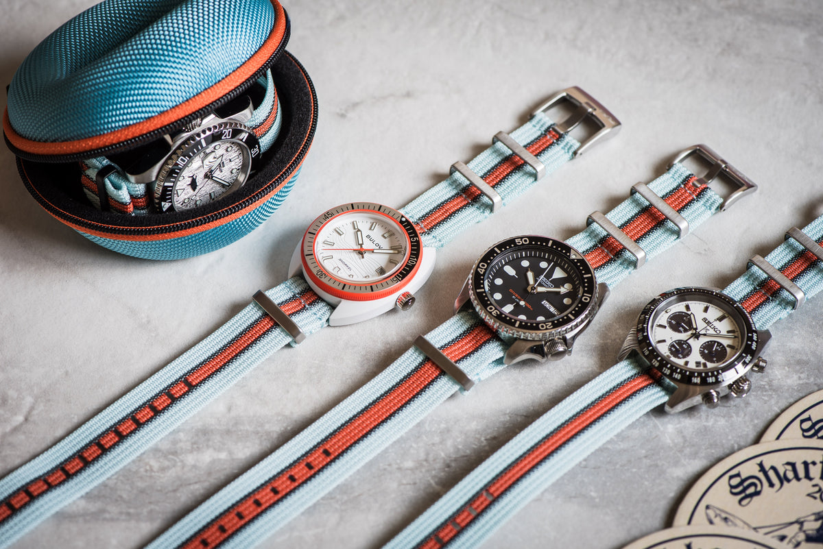 Blue, Orange, Black Watch Straps - BluShark Straps