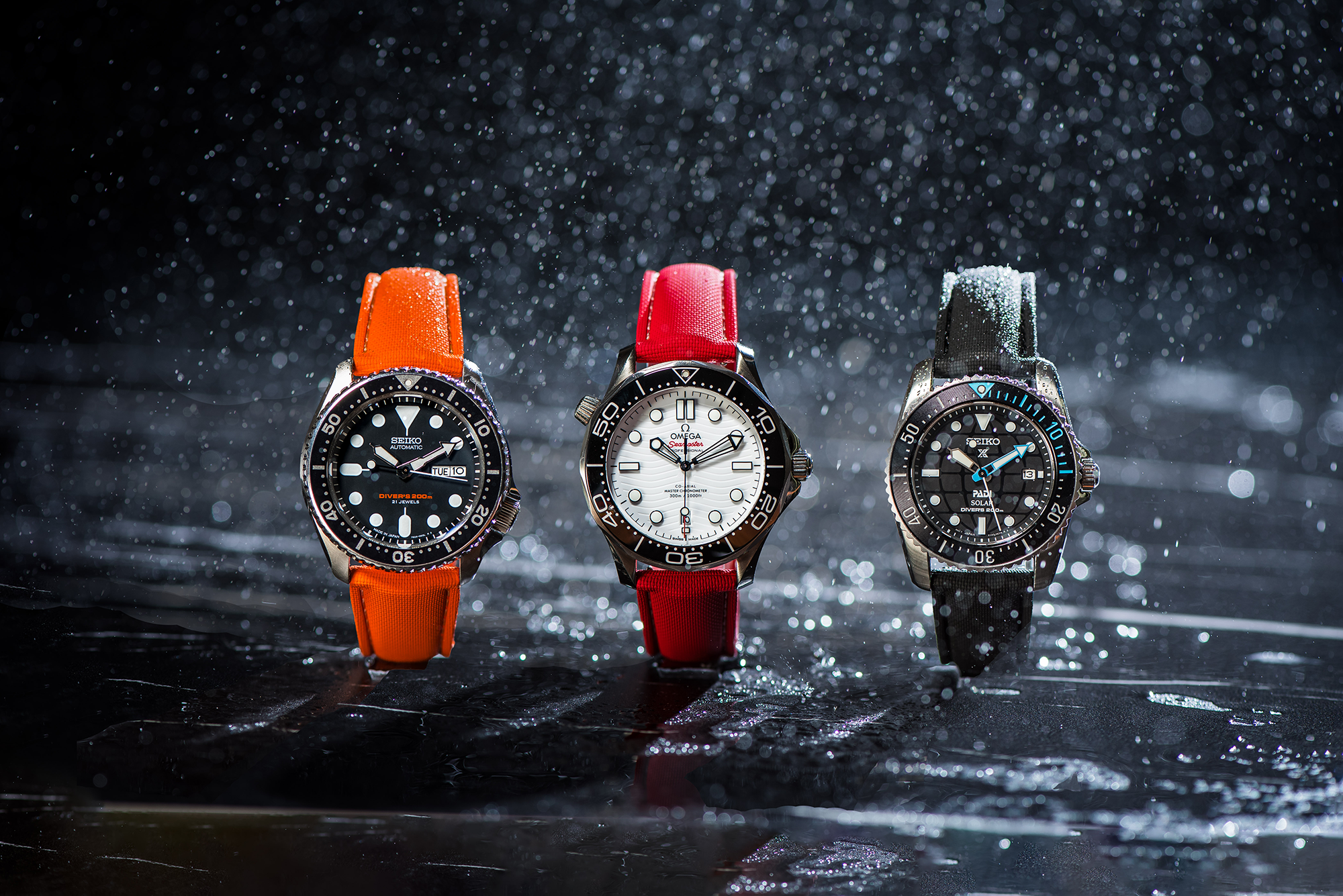 Sailcloth FKM Rubber Deployment Clasp Watch Strap. Quick Release. 