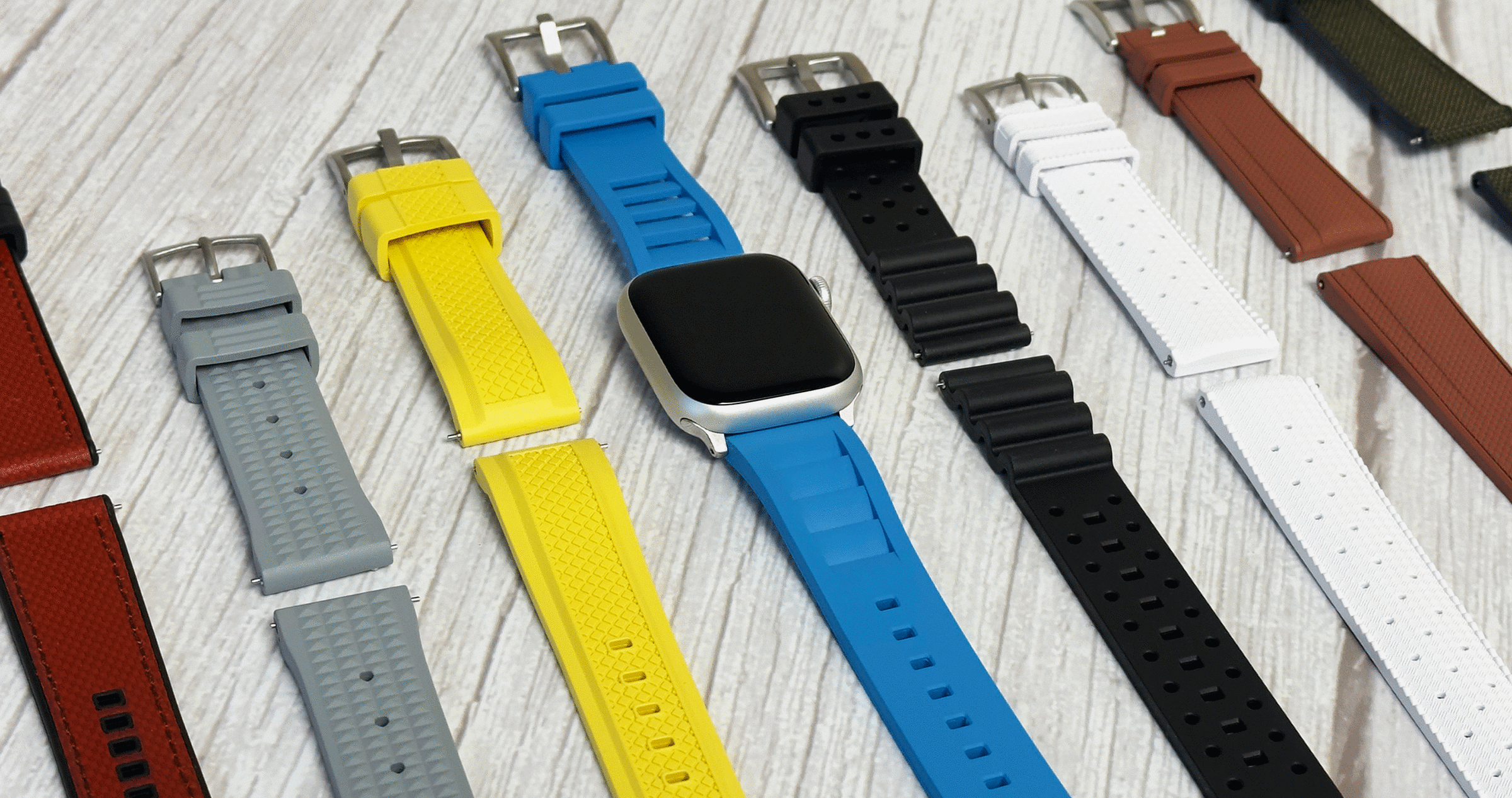 FKM Rubber Apple Watch Bands – Durable, Water & Sweat Resistant Straps