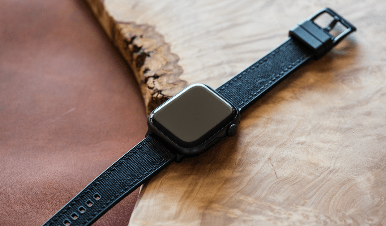 Canvas & Rubber Apple Watch Bands - BluShark Straps