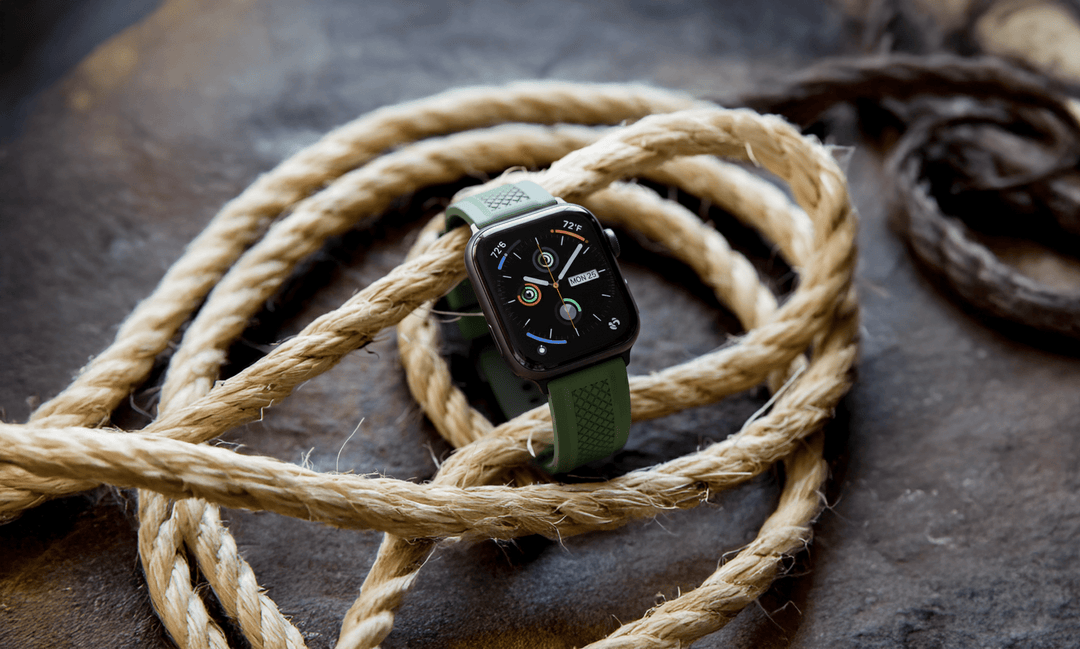 Crosshatch Rubber Bands For Apple Watch - BluShark Straps