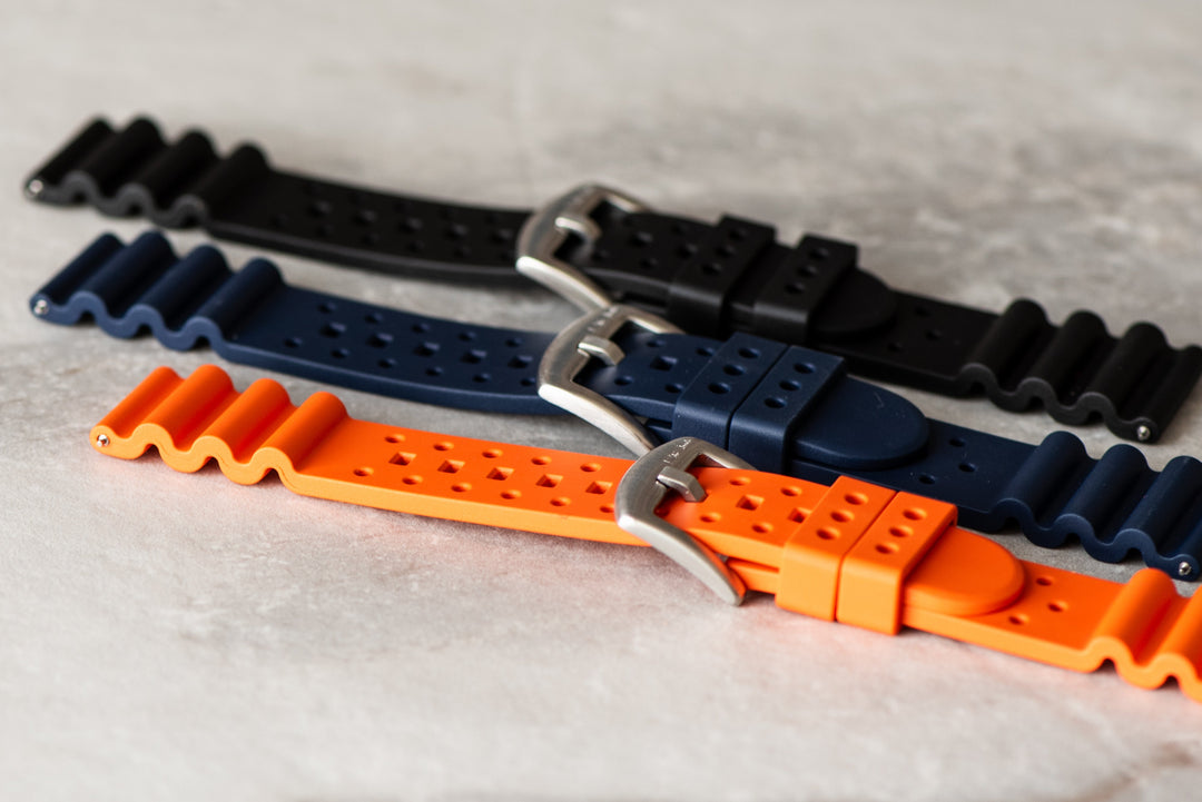 FKM Sport Rubber Watch Bands - BluShark Straps