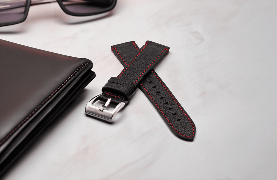 Leather Contrast Stitch Watch Bands - BluShark Straps
