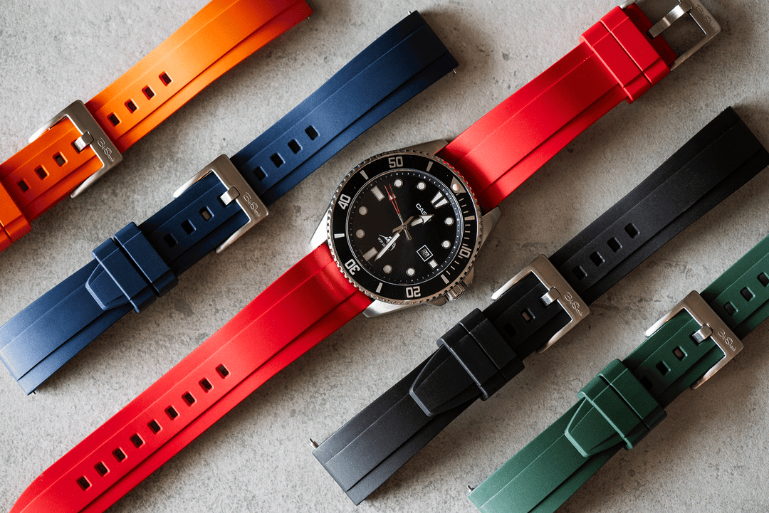 Ridge Rubber Watch Bands - BluShark Straps