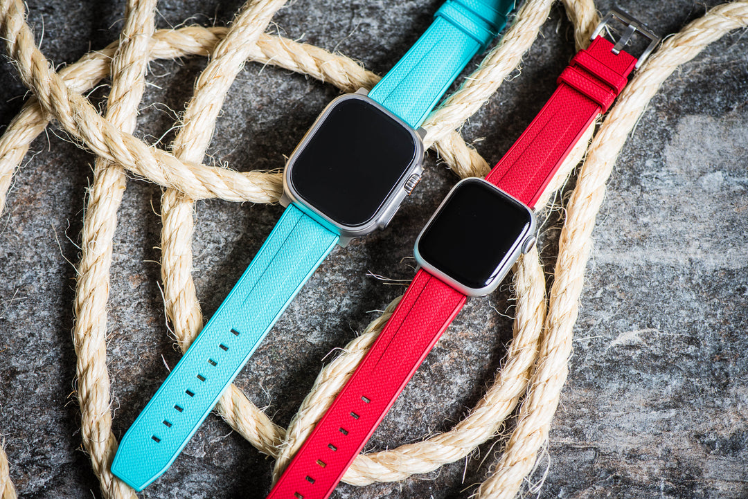 Shark Skin Rubber Bands For Apple Watch ULTRA - BluShark Straps