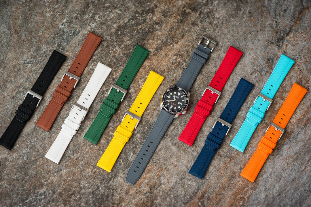 Shark Skin Rubber Watch Bands - BluShark Straps