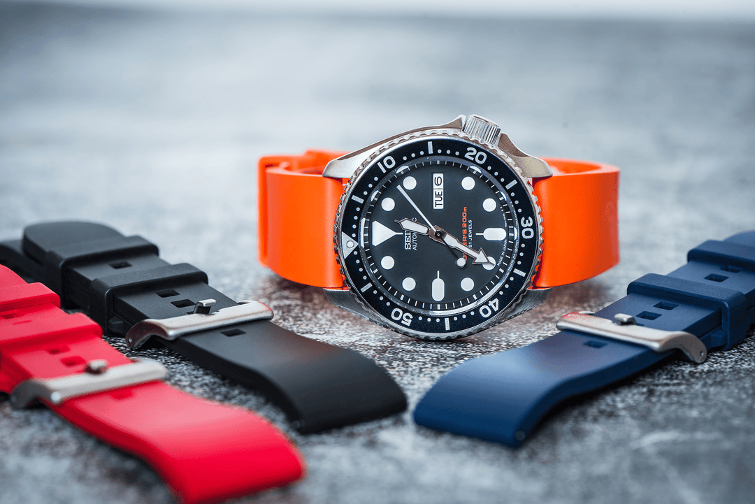 Smooth Rubber Watch Bands - BluShark Straps