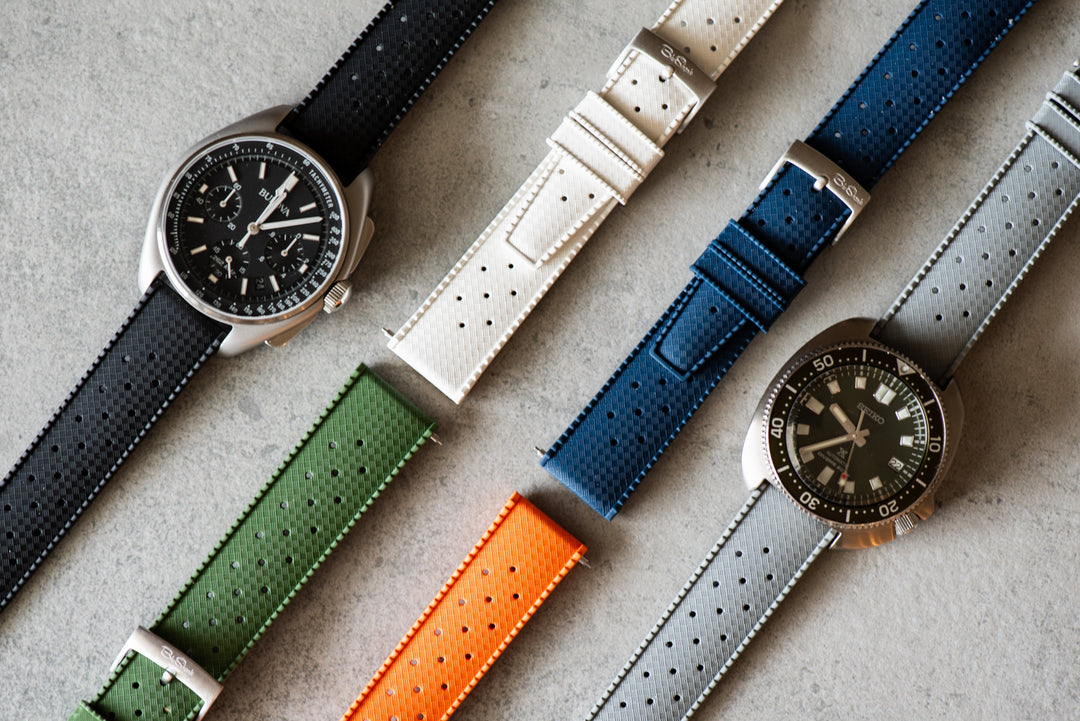 Tropical Style Rubber Watch Bands - BluShark Straps