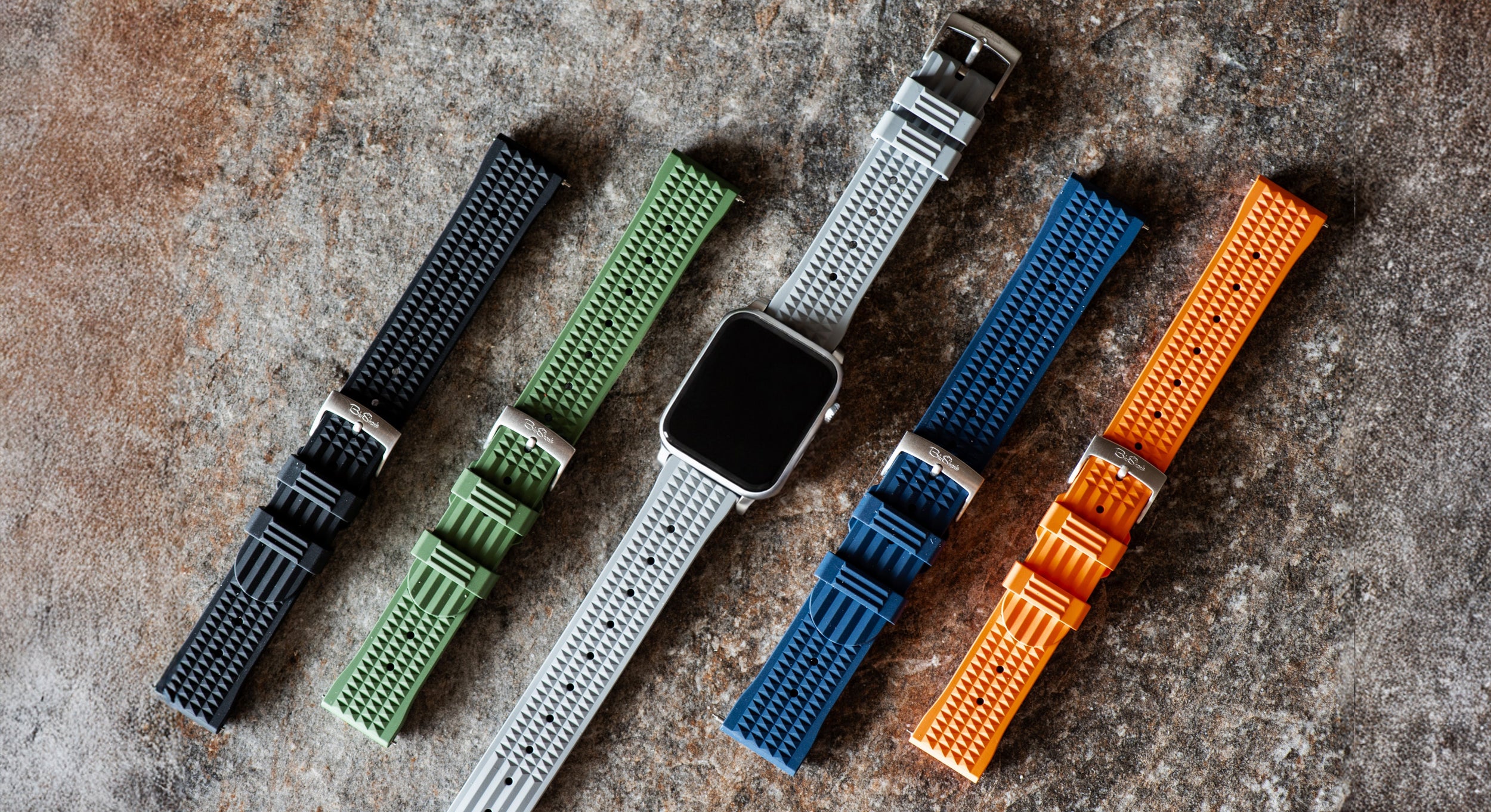 Waffle Rubber Bands For Apple Watch - BluShark Straps