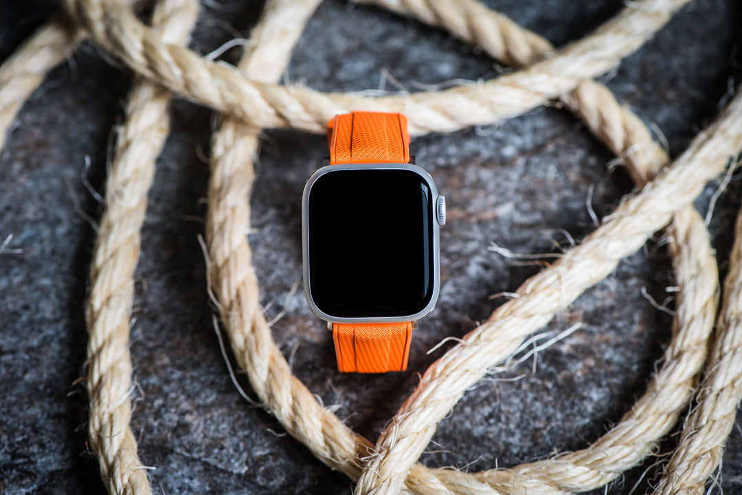 Shark Skin Rubber Band – For Apple Watch - Orange