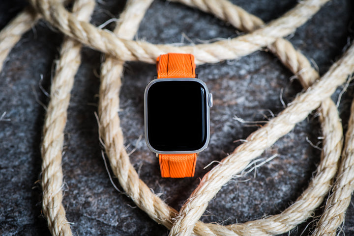 Shark Skin Rubber Band – For Apple Watch - Orange