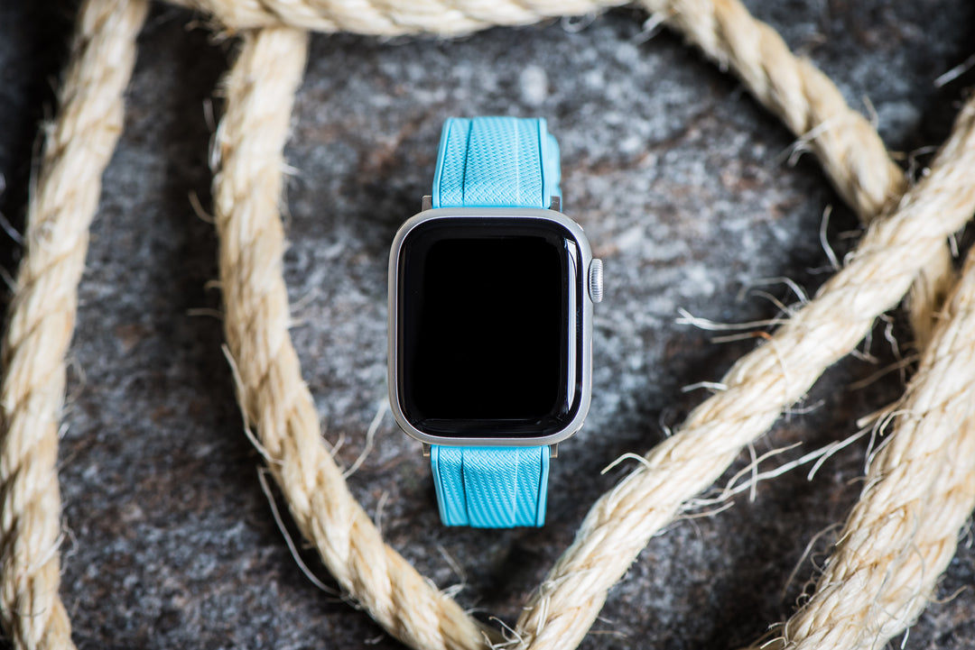 Shark Skin Rubber Band – For Apple Watch - Sky Blue