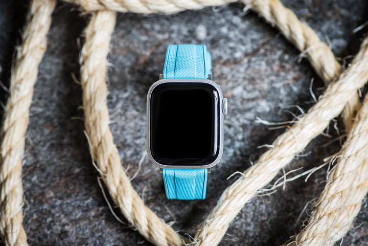 Shark Skin Rubber Band – For Apple Watch - Sky Blue