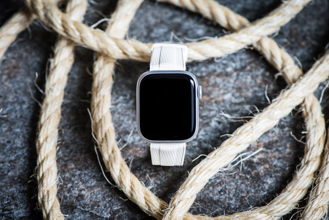Shark Skin Rubber Band – For Apple Watch - White