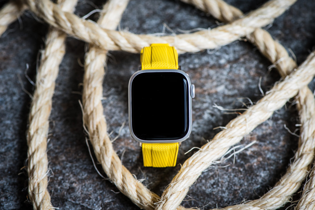 Shark Skin Rubber Band – For Apple Watch - Yellow