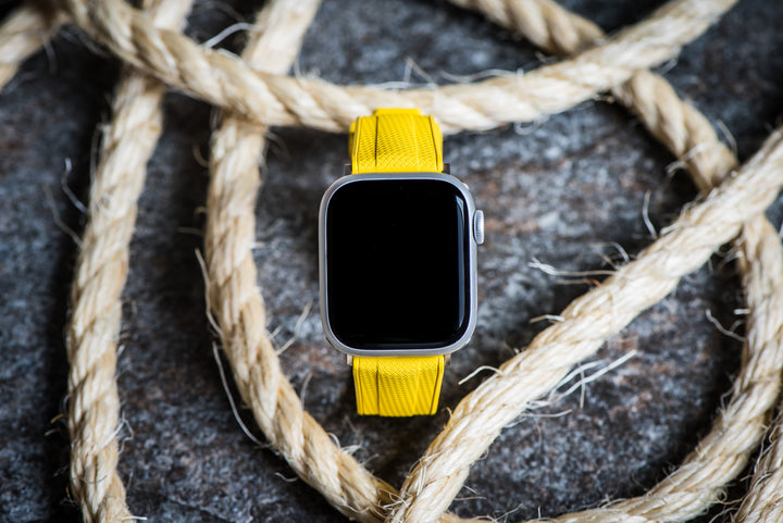 Shark Skin Rubber Band – For Apple Watch - Yellow