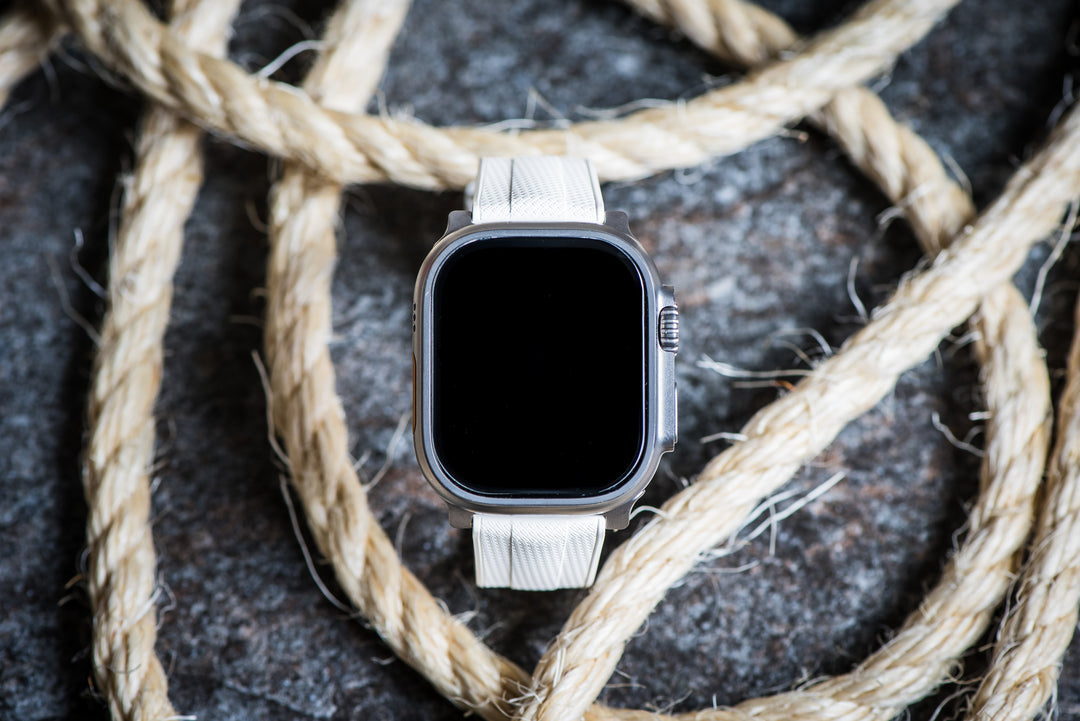 Shark Skin Rubber Band - For Apple Watch ULTRA - White