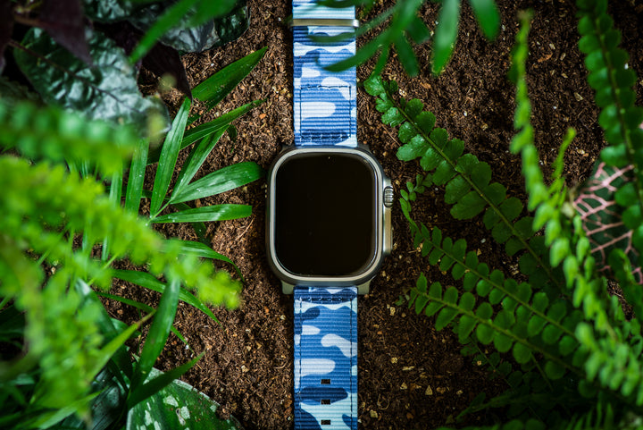 The O2 Strap For Apple Watch ULTRA - Camo BluShark
