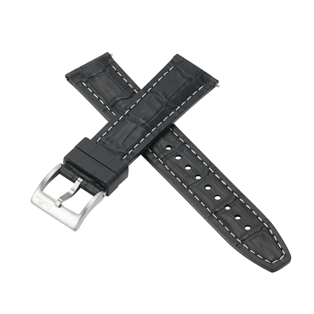 Croc Rubber - Black with White