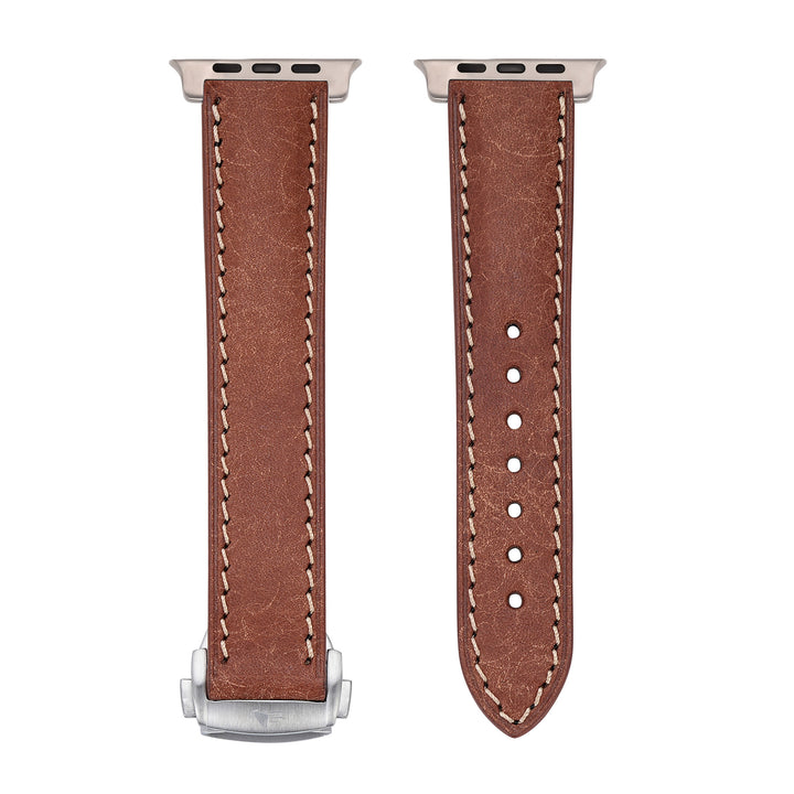 Leather Deploy Band - For Apple Watch ULTRA - Amber