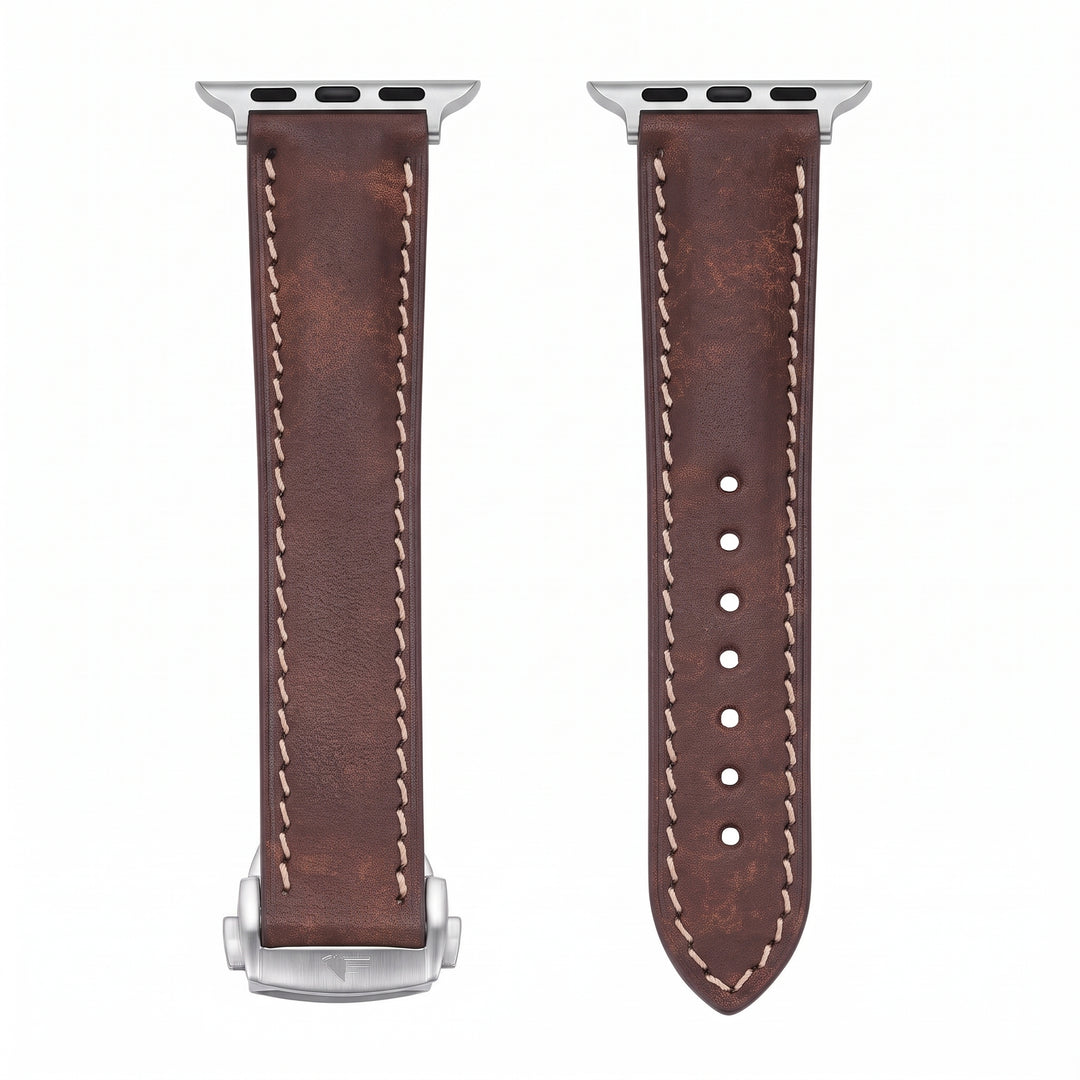 Leather Deploy Band - For Apple Watch - Bronzite