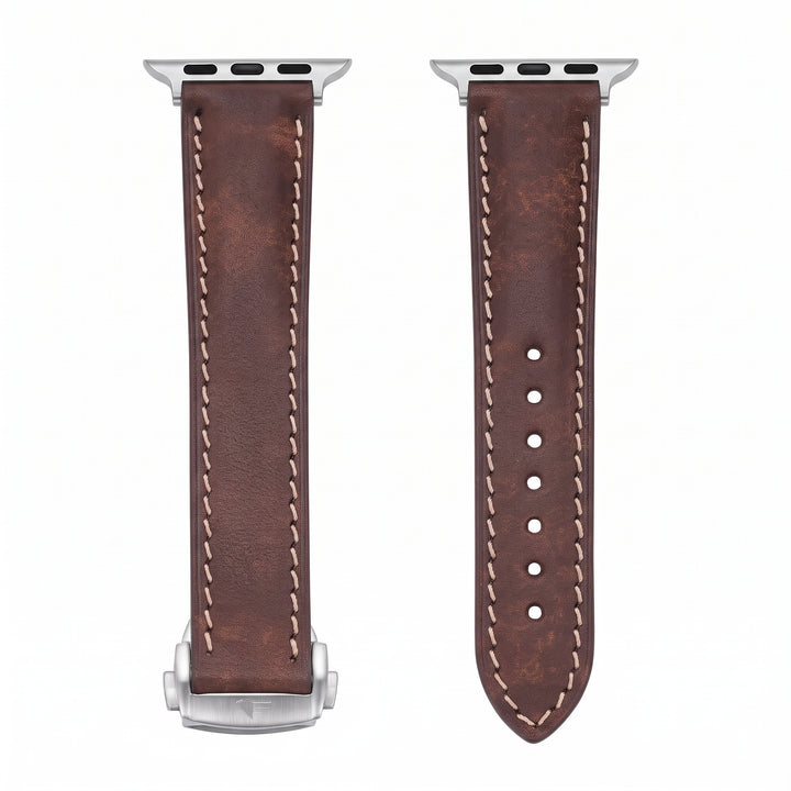 Leather Deploy Band - For Apple Watch - Bronzite