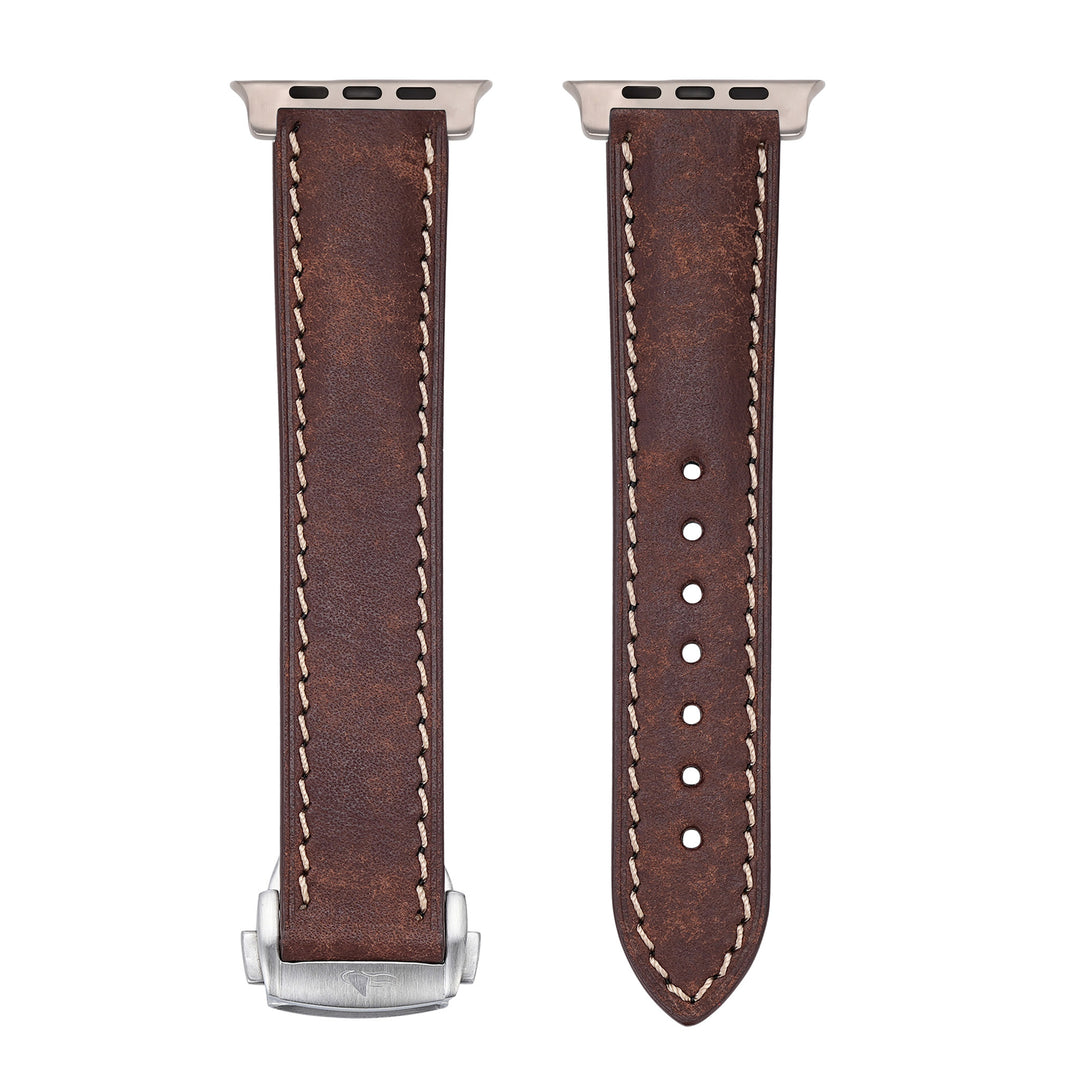 Leather Deploy Band - For Apple Watch ULTRA - Bronzite