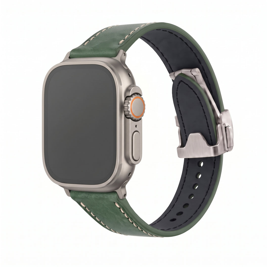 Leather Deploy Band - For Apple Watch ULTRA - Jade