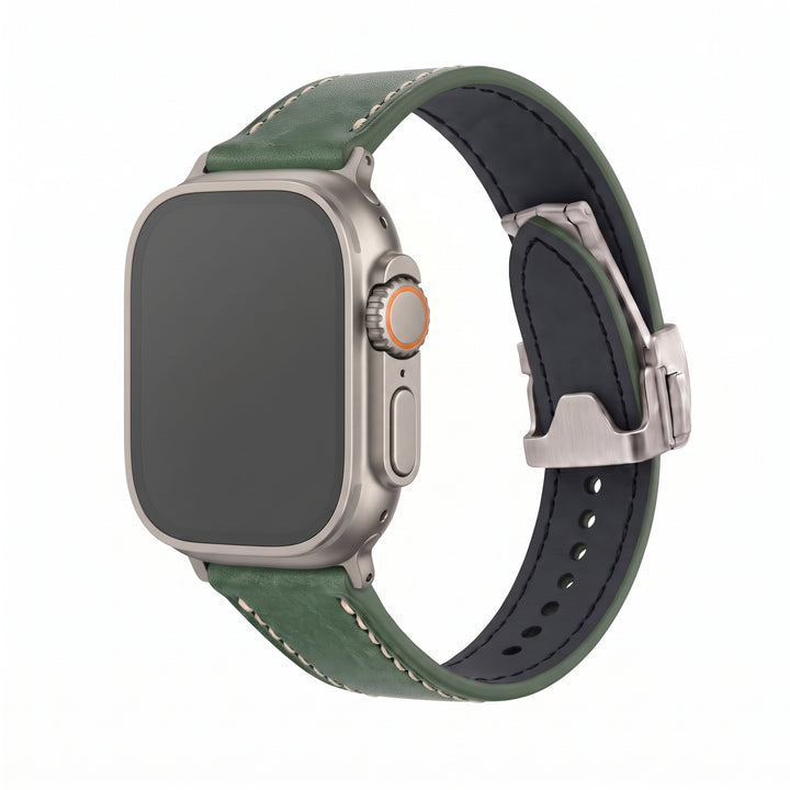 Leather Deploy Band - For Apple Watch ULTRA - Jade