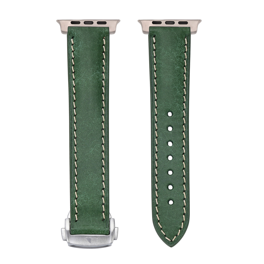 Leather Deploy Band - For Apple Watch ULTRA - Jade