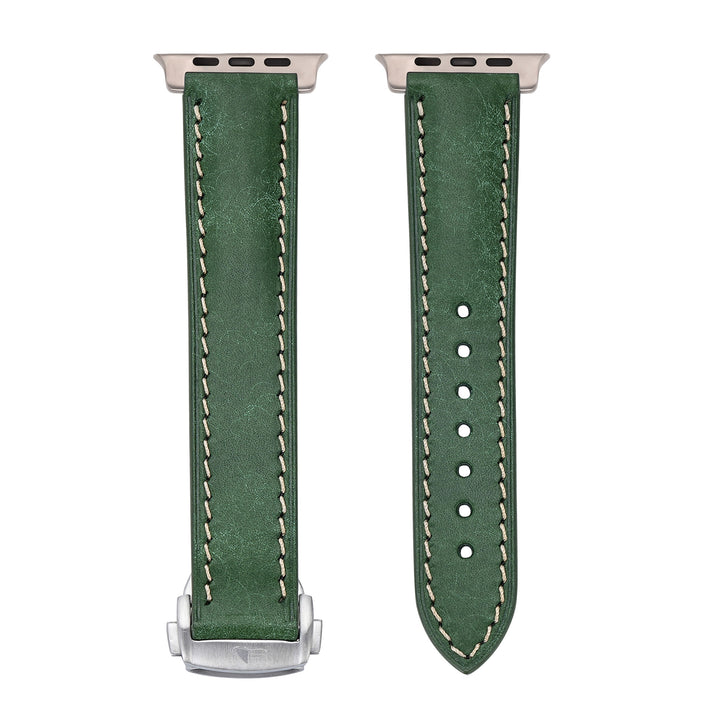 Leather Deploy Band - For Apple Watch ULTRA - Jade