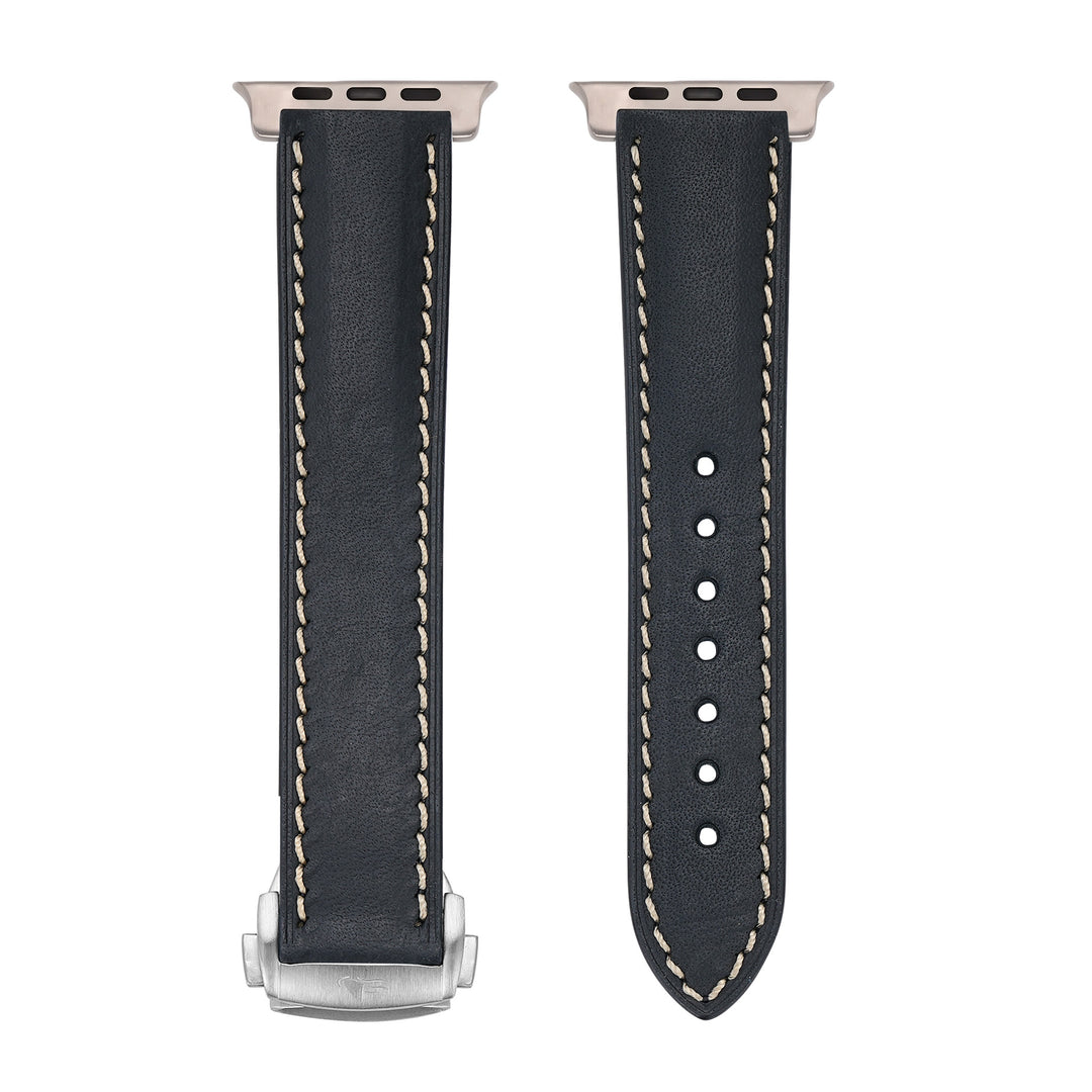 Leather Deploy Band - For Apple Watch ULTRA - Onyx