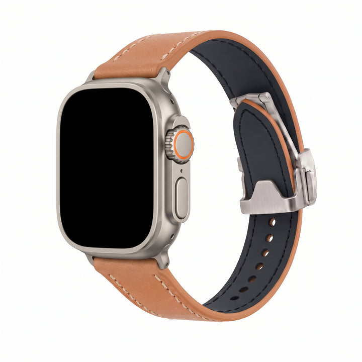 Leather Deploy Band - For Apple Watch ULTRA - Sandstone