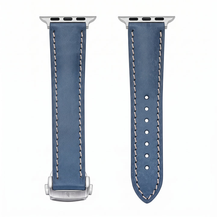 Leather Deploy Band - For Apple Watch - Sapphire