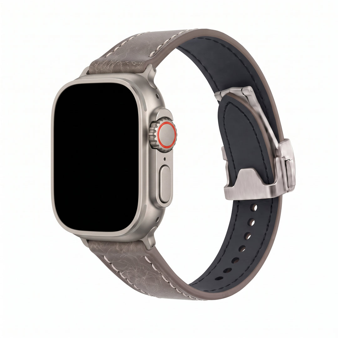 Leather Deploy Band - For Apple Watch ULTRA - Slate