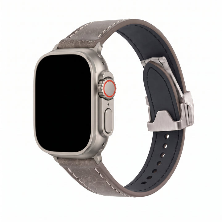 Leather Deploy Band - For Apple Watch ULTRA - Slate