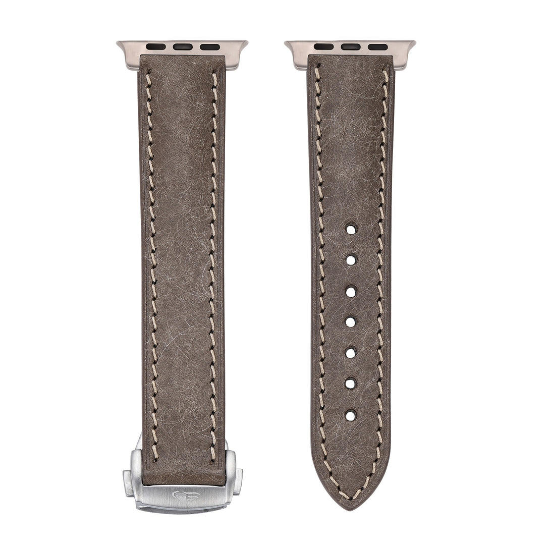 Leather Deploy Band - For Apple Watch ULTRA - Slate